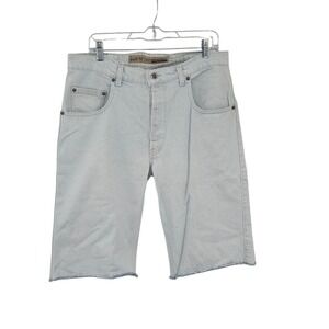 Levi's Silvertab Button Fly Size 36  Denim Jean Shorts Distressed 90'S